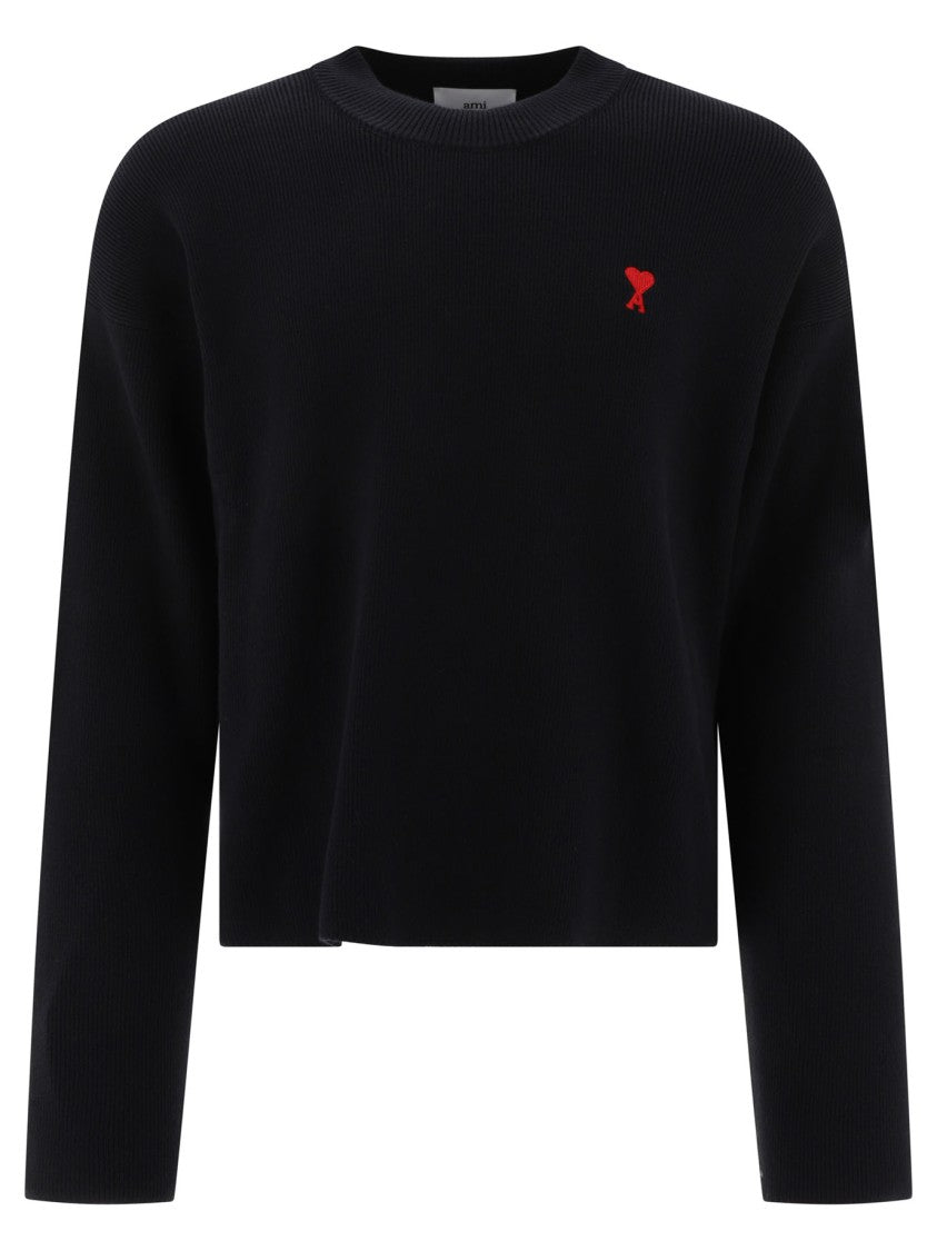 Ami Classic Crew Neck Knit Sweater