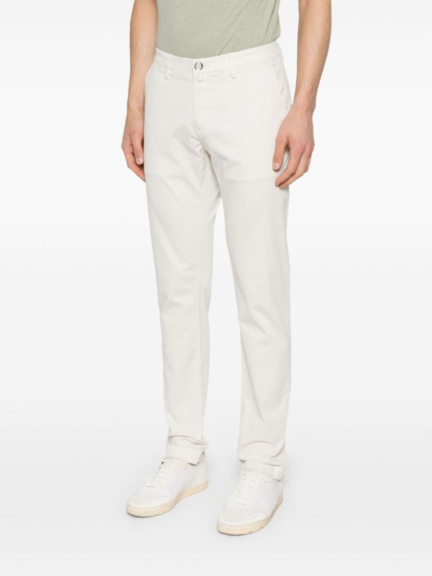 Jacob Cohen Tailored Fit White Denim Jeans