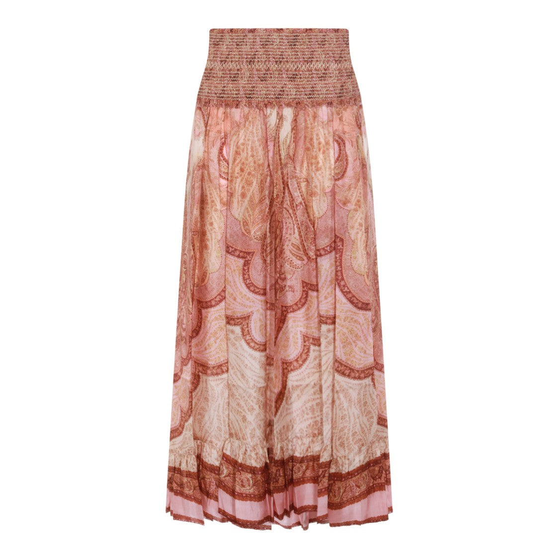 Zimmermann Burgundy Silk Skirt