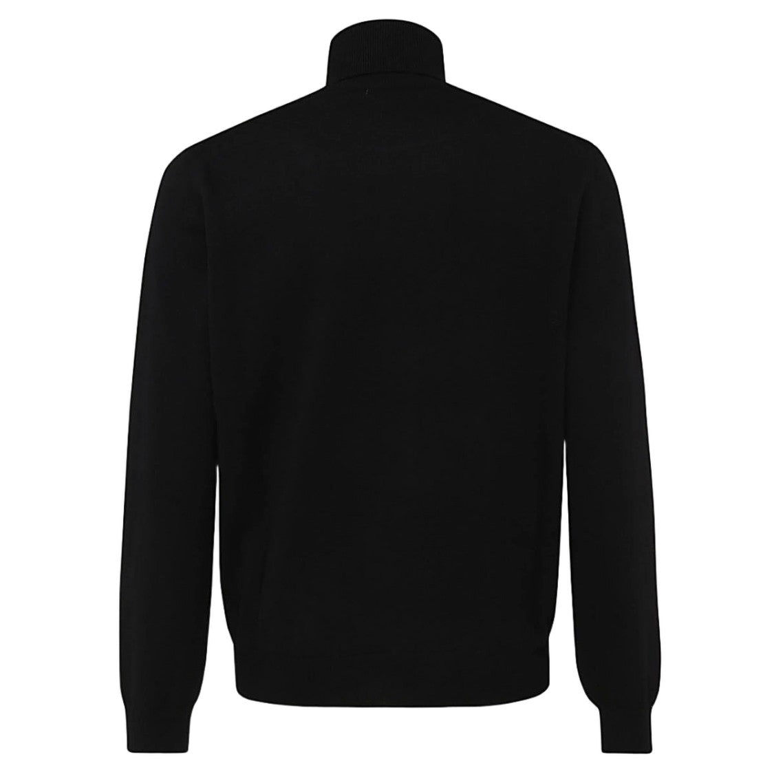 Malo Classic Black Turtleneck Sweater With Fitted Silhouette