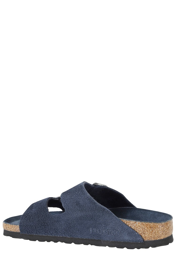 Birkenstock Dark Blue Arizona Sfb Double-Strap Suede Sandals