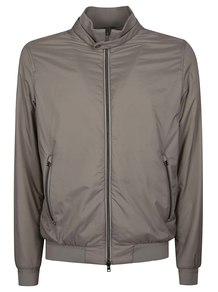 Herno Ecoage Matte Finish Grey Bomber Jacket