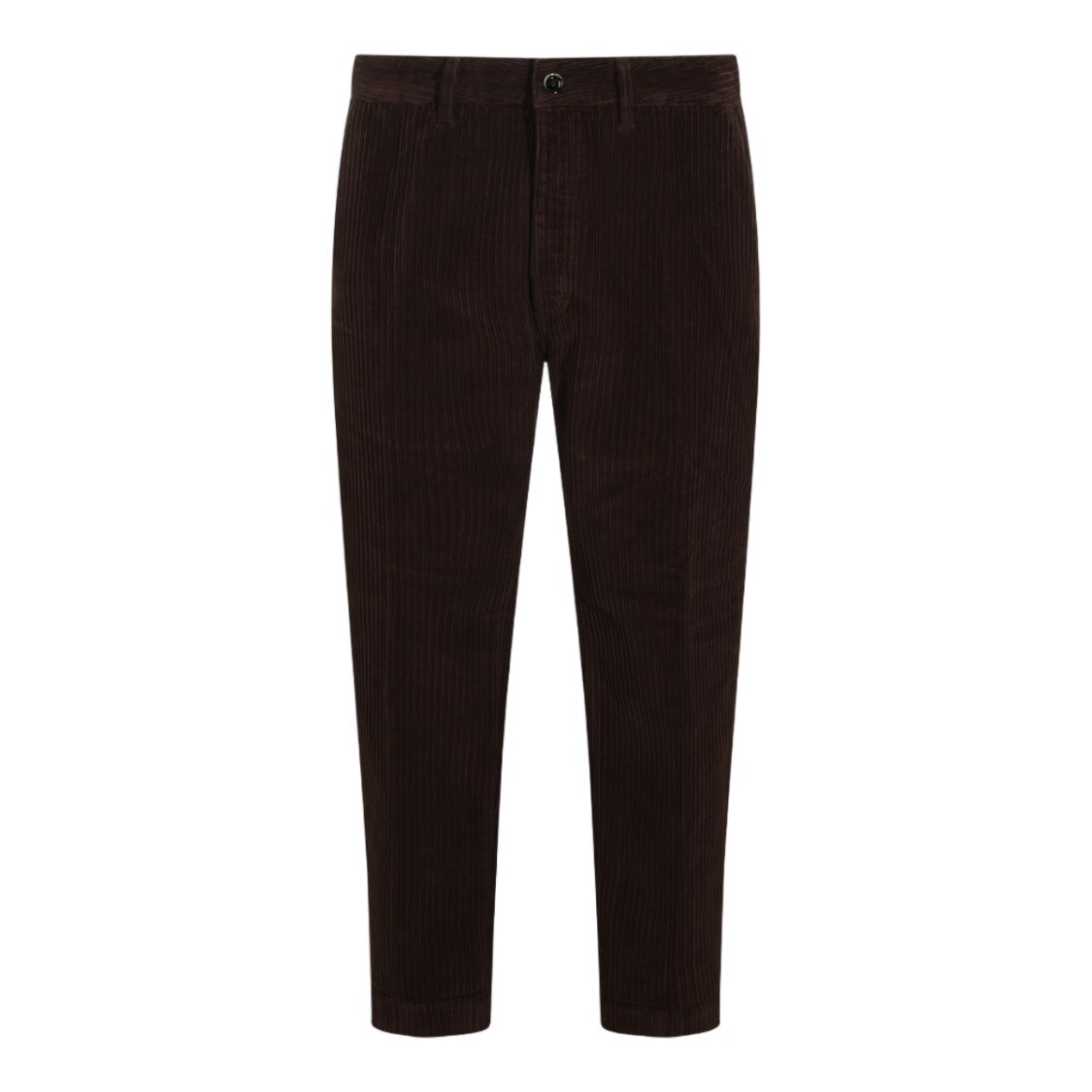 Nine In The Morning Slim Tapered Corduroy Trousers With Button Closure