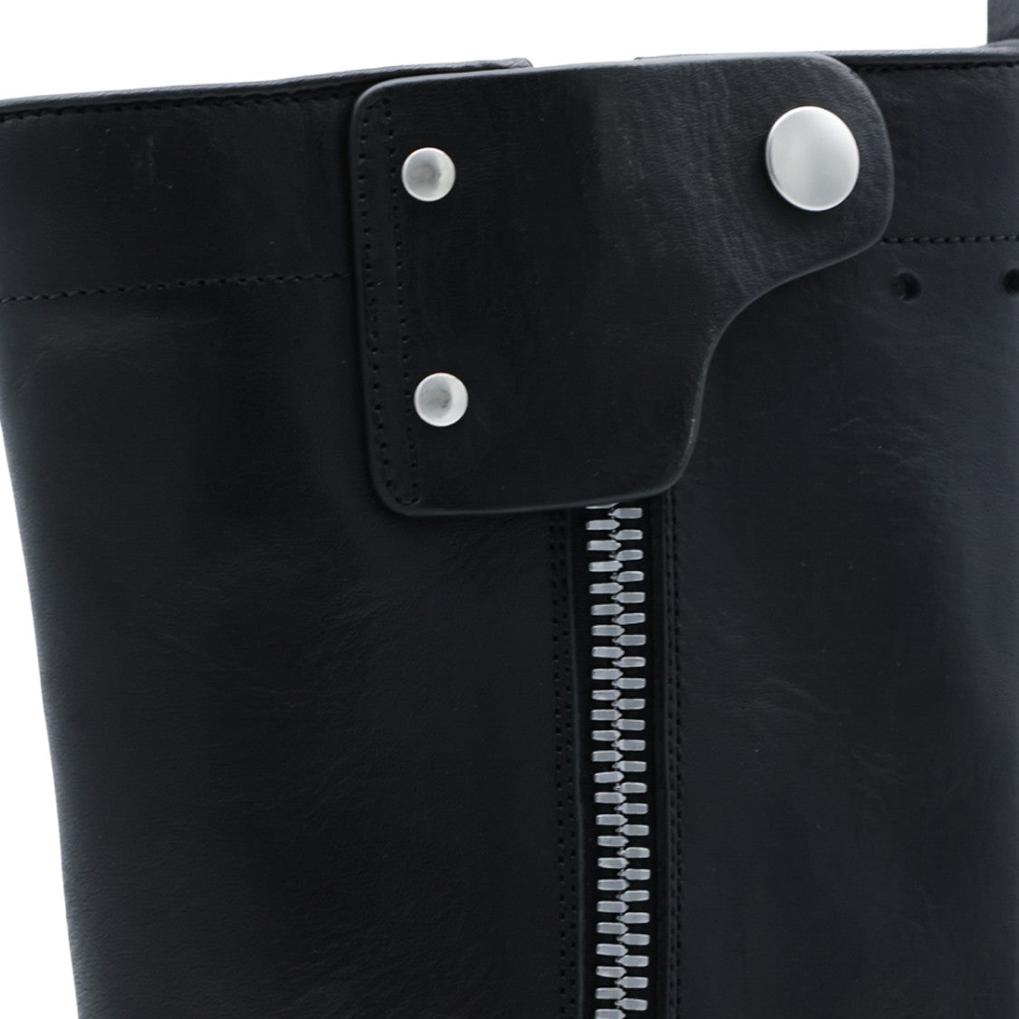 Rick Owens Black Leather Gabe Boots