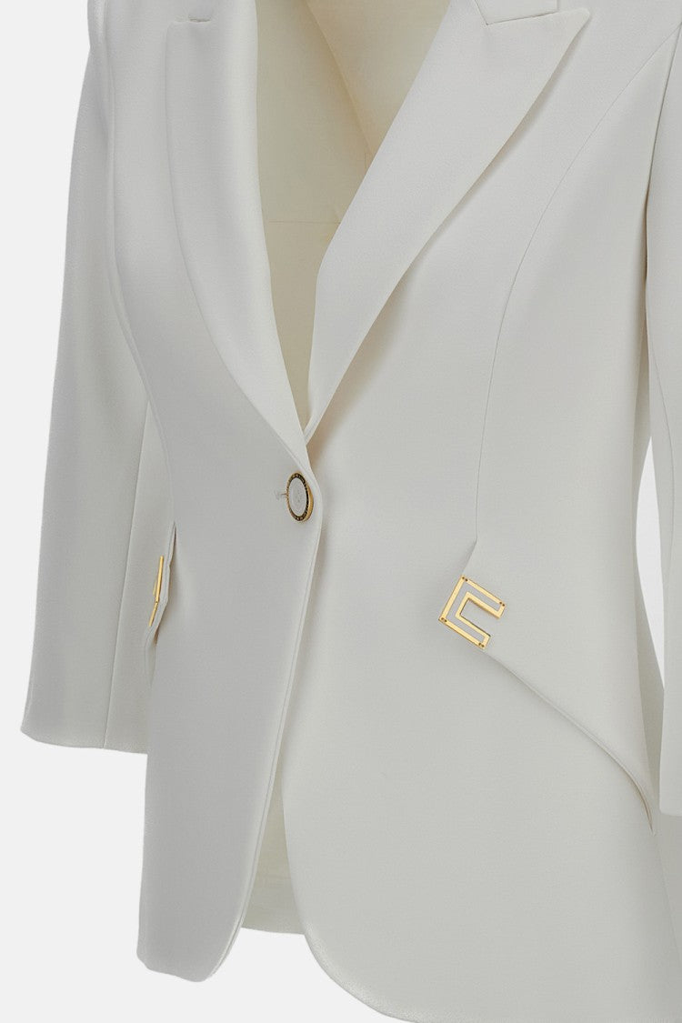 Elisabetta Franchi Structured Double Stretch Crepe Jacket