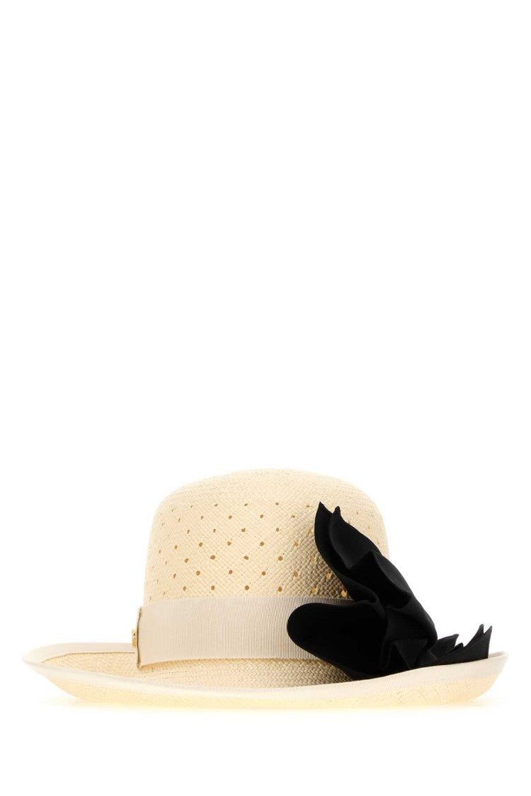 Valentino Garavani Straw Vlogo Signature Hat