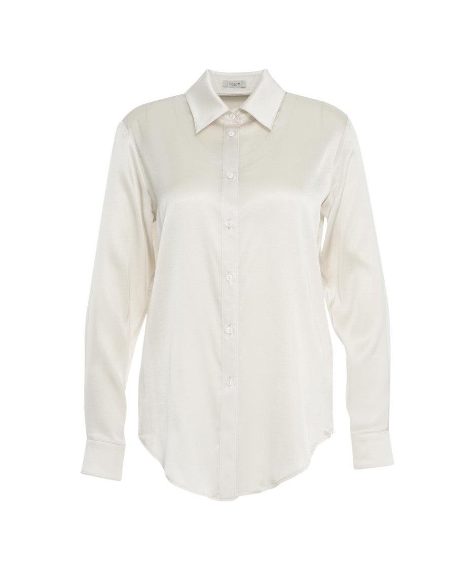 Himons Refined Silk Blouse With Kent Collar