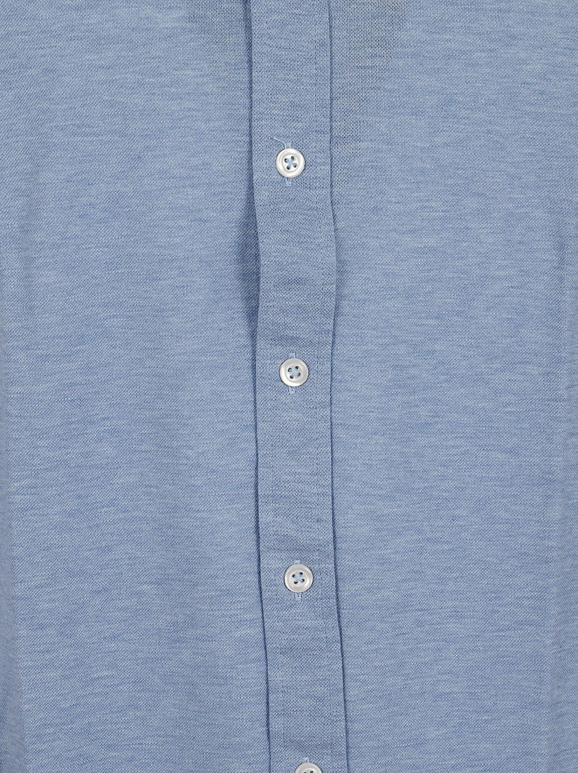 Barba Napoli Lightweight Cotton Oversized Button-Down Shirt