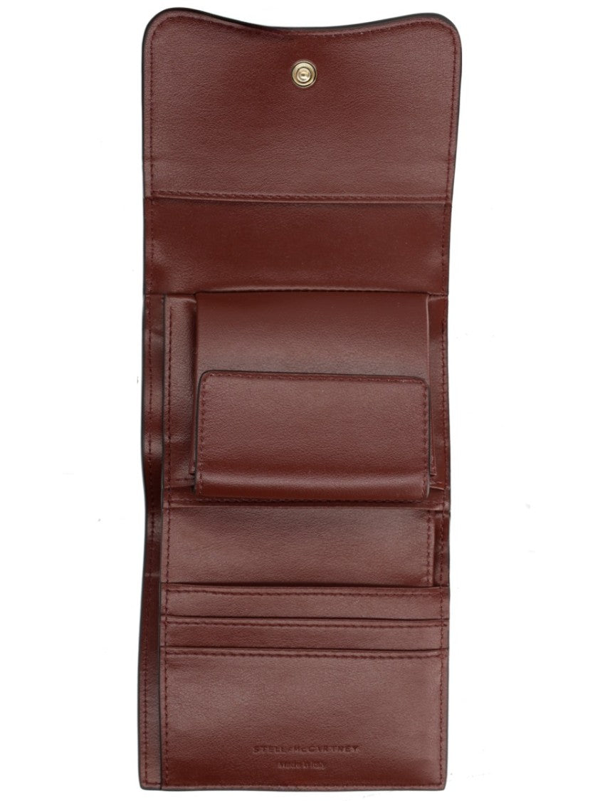 Stella Mccartney Polyamide Gold Padlock Trifold Wallet