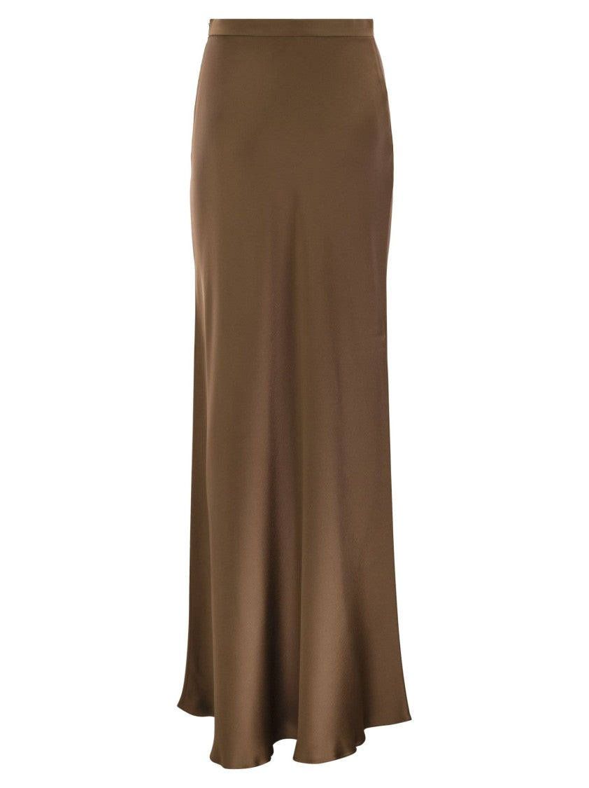 Max Mara Rimini - Flowing Skirt In Envers Satin