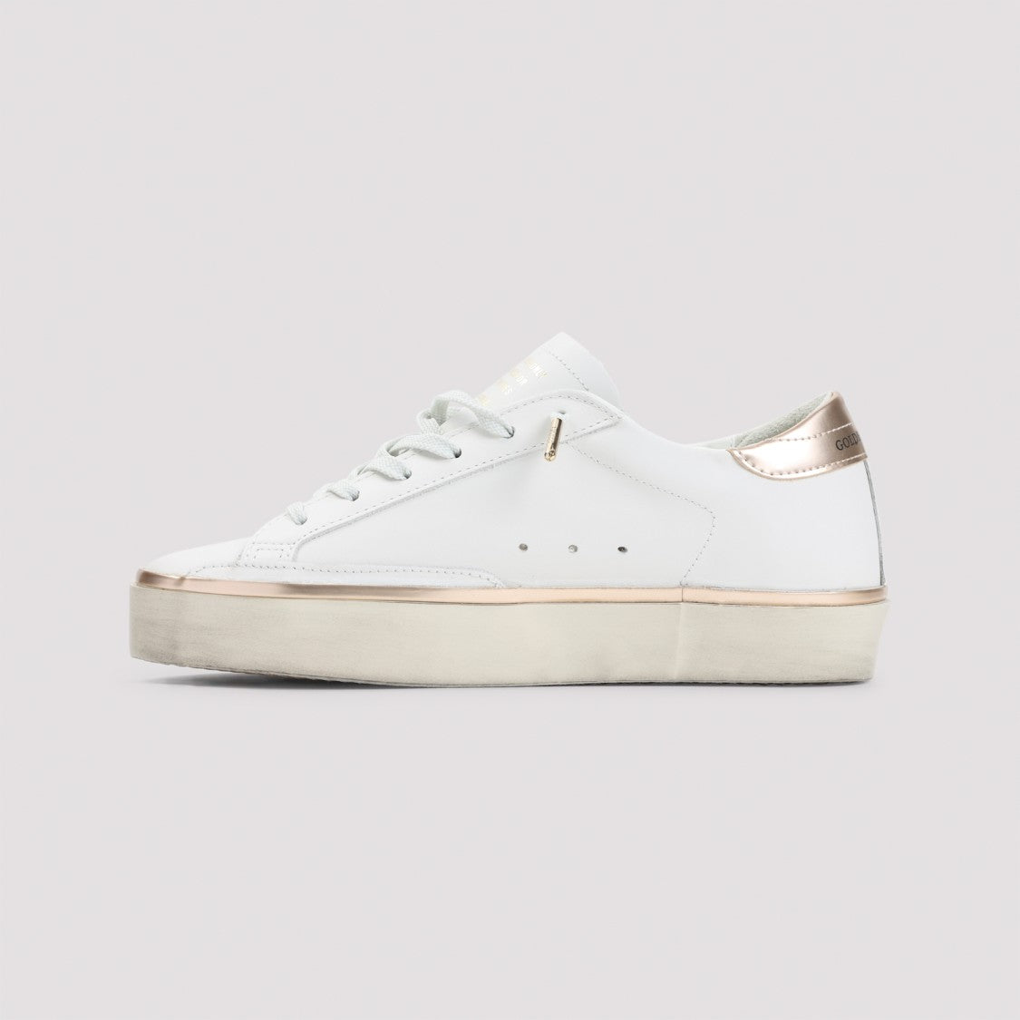 Golden Goose White Cow Leather Hi Star Sneakers