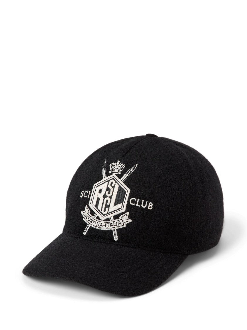 Polo Ralph Lauren Cashmere Baseball Cap With Embroidered Logo Crest