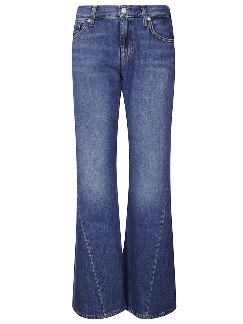 7 For All Mankind Spencer Flare Mesa Jeans With Twisted Seam