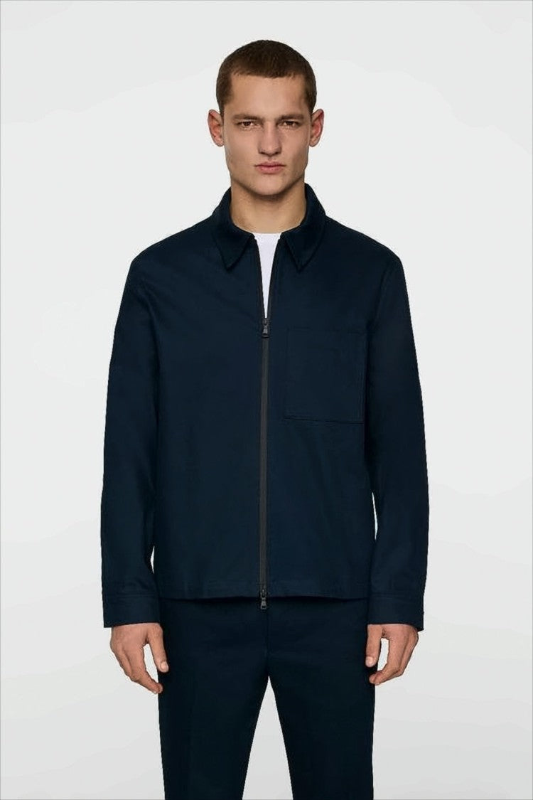 J Lindeberg Tailored Long-Sleeve Shirt With Front Zipper Closure