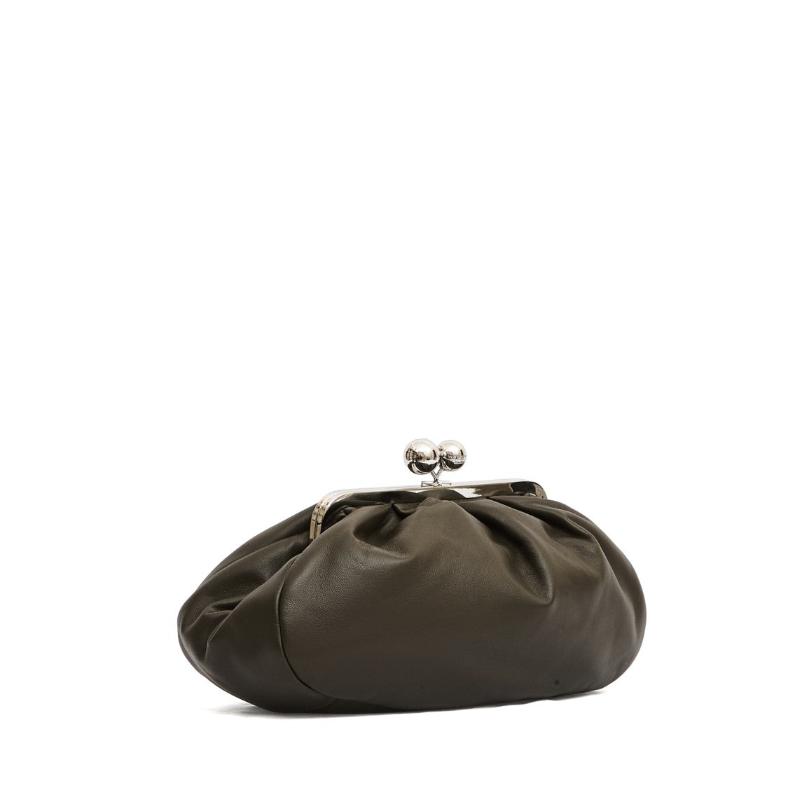 Max Mara Pasticcino Suede Handbag With Metallic Closure