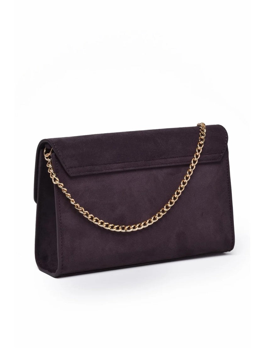 Love Moschino Suede-Effect Crossbody Bag With Distinctive Lock Closure
