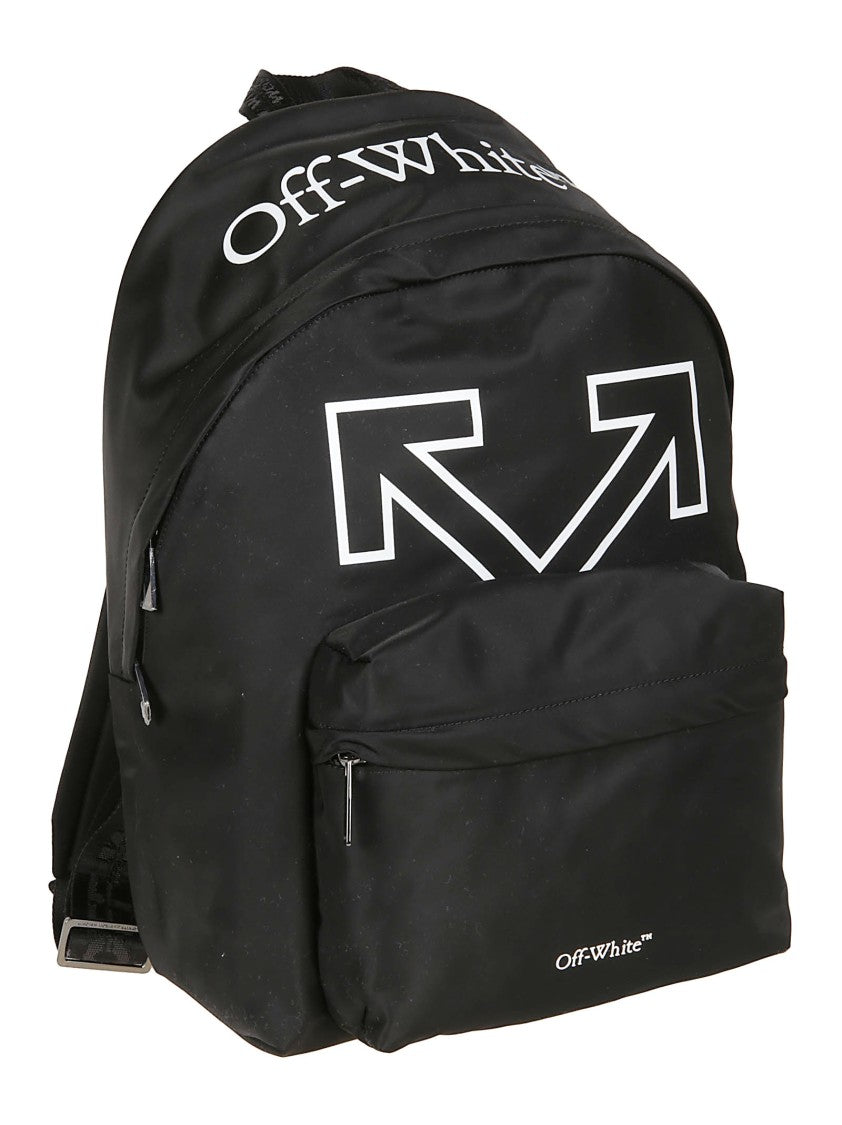 Off-White Black Heritage Polyamide Graphic Backpack