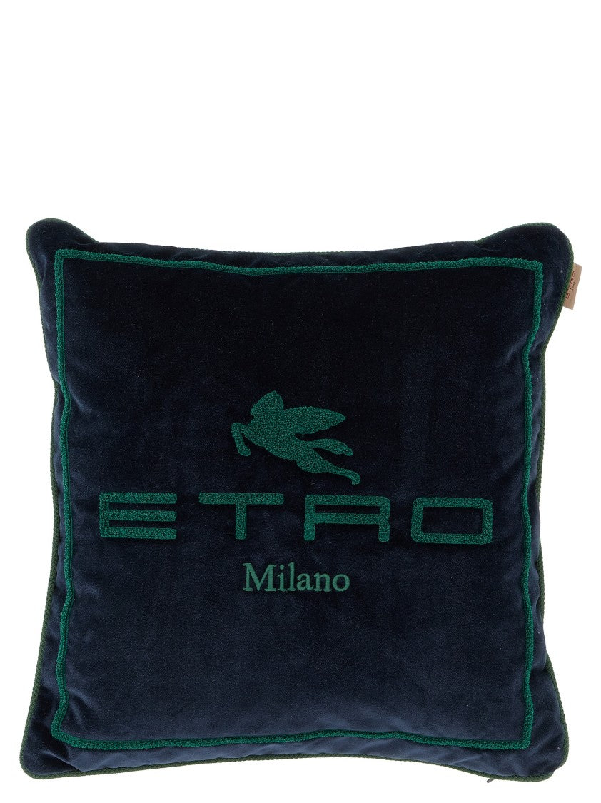 Etro Spunga Logo Cushion