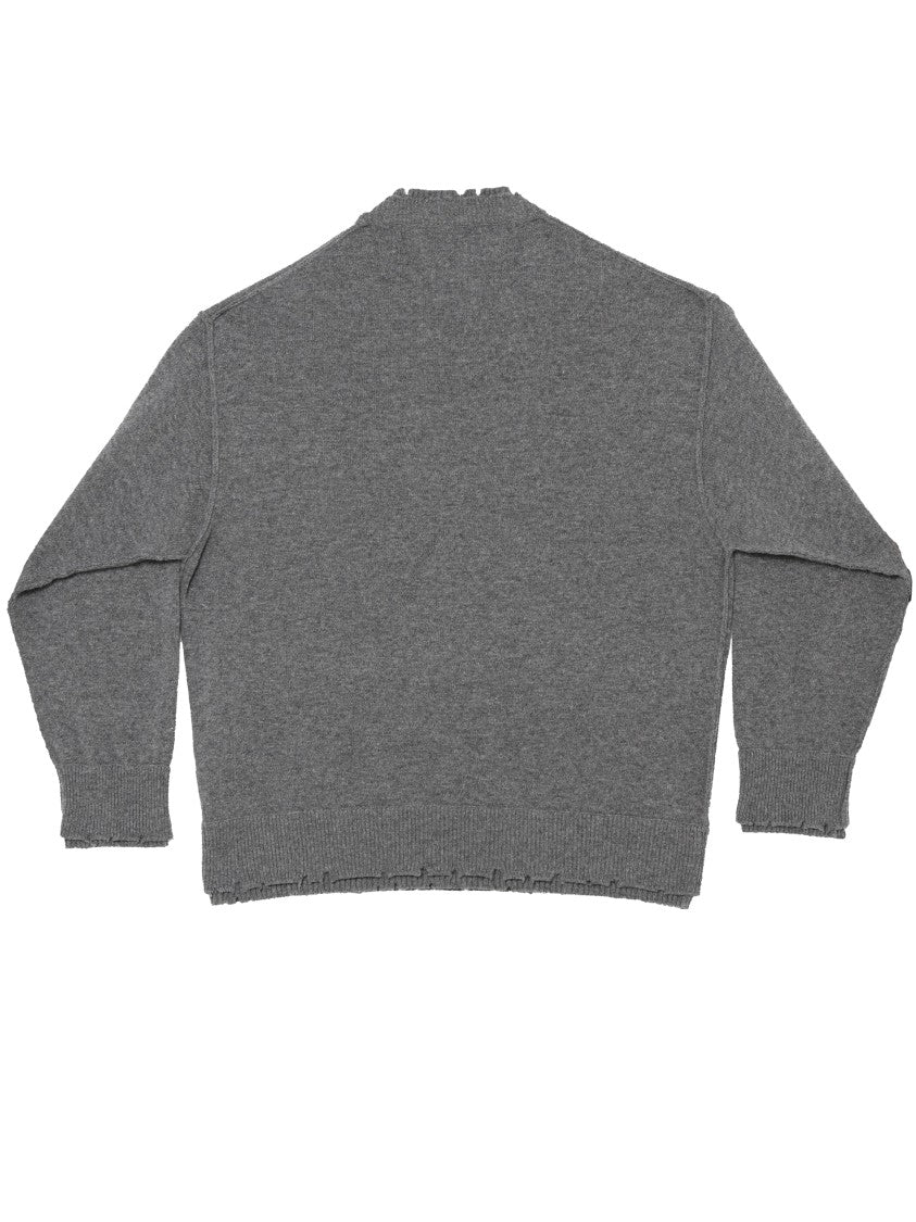 Federico Cina Distressed Button-Down Cardigan With Vintage Appeal