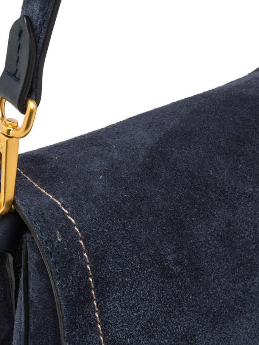 Gianni Chiarini Helena Round Decorative Buckle Suede Shoulder Bag