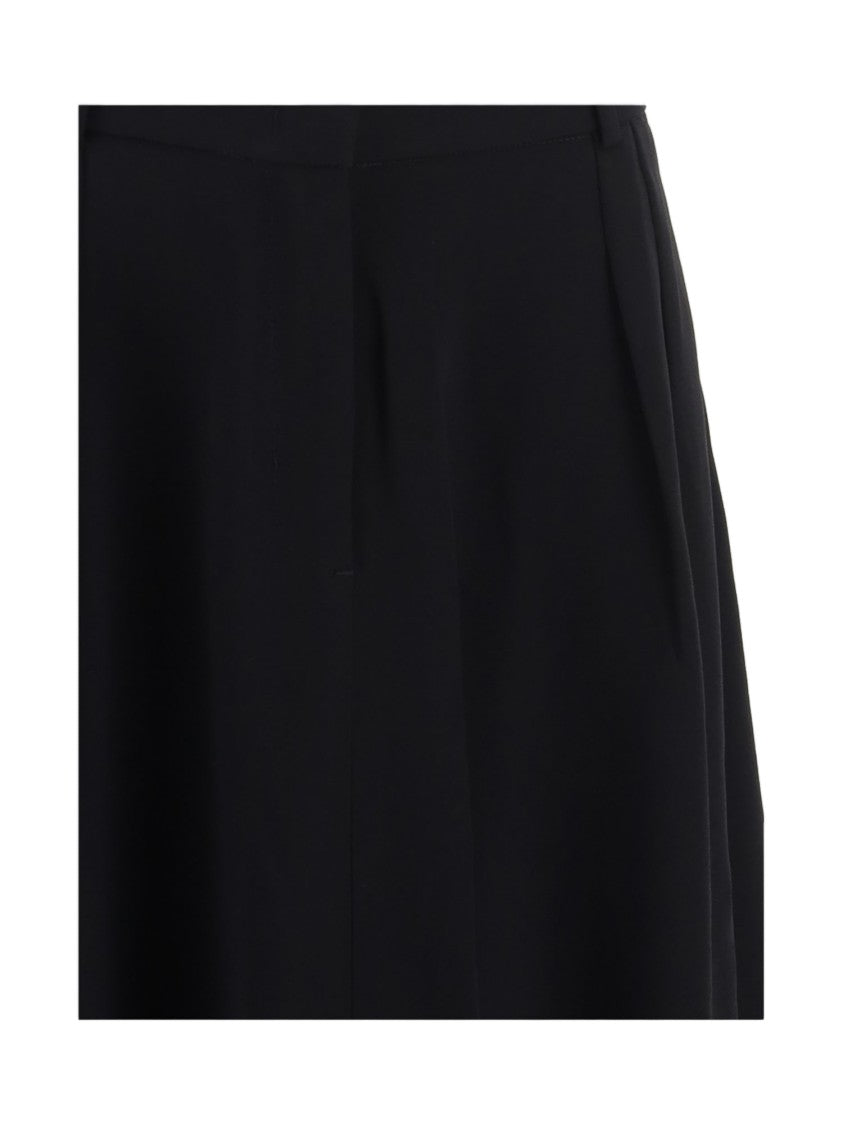 The Garment Black Voluminous Flared Acetate-Blend Midi Skirt