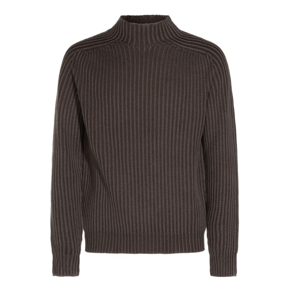 04651/A Trip In A Bag Relaxed Fit High Neck Sweater With Ribbed Knit Texture