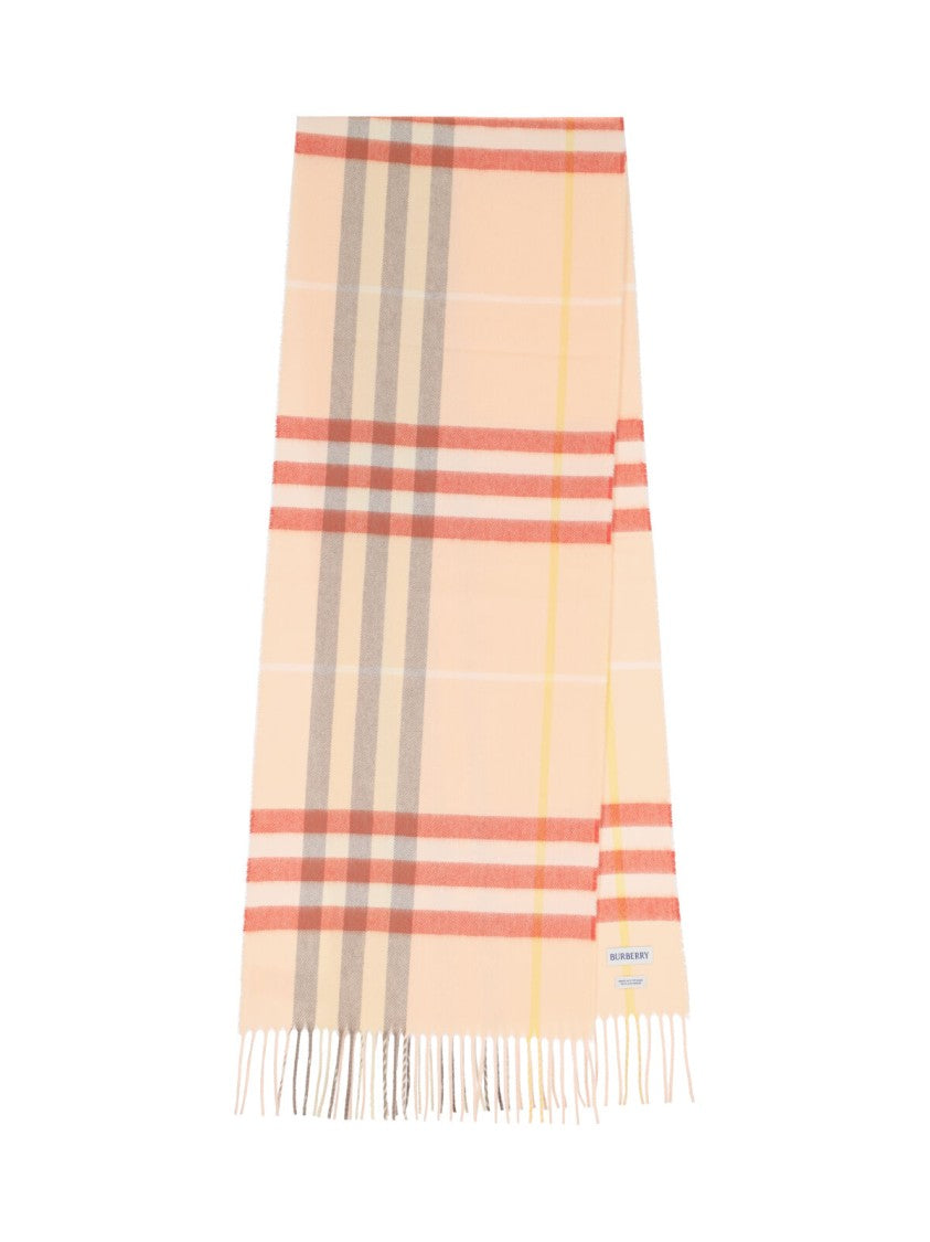 Burberry Soft Woven Scarf With Plaid Pattern