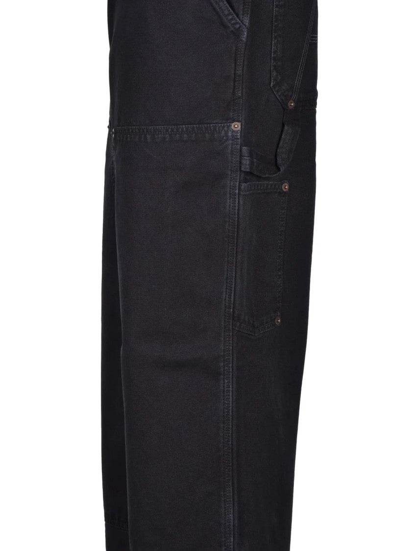 Amish Black Classic Straight-Leg Cotton Pants