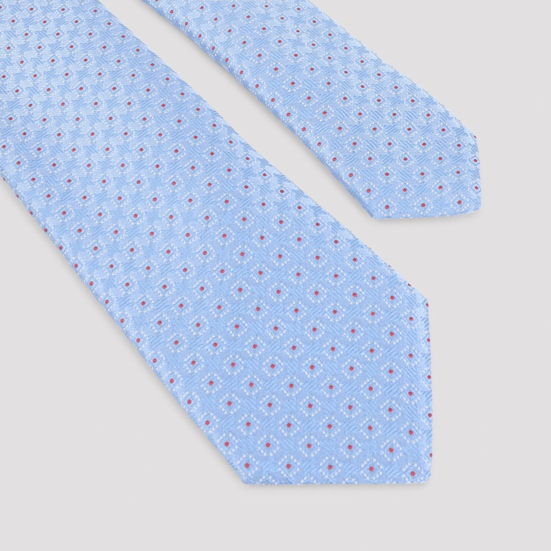 Canali Slim Silk Tie With Geometric Pattern