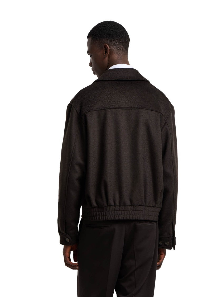 Emporio Armani Double-Breasted Blouson With Sable Finish