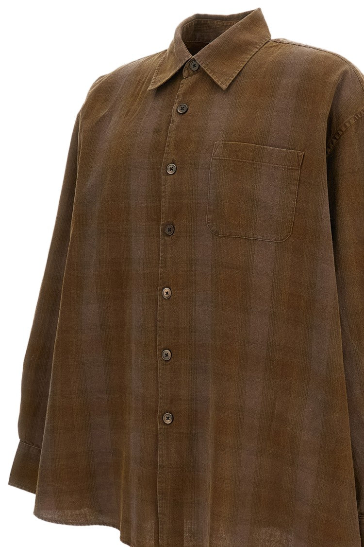 Our Legacy Check Brown Cotton Overshirt