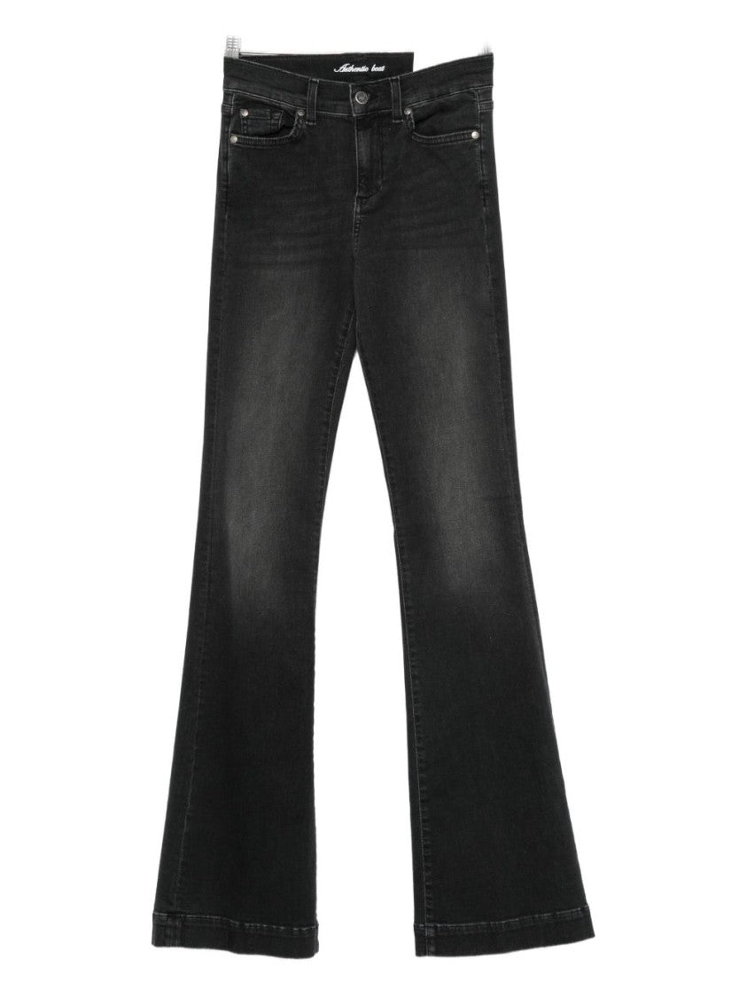 Liu Jo Slim-Fit Black Jeans With Flared Legs
