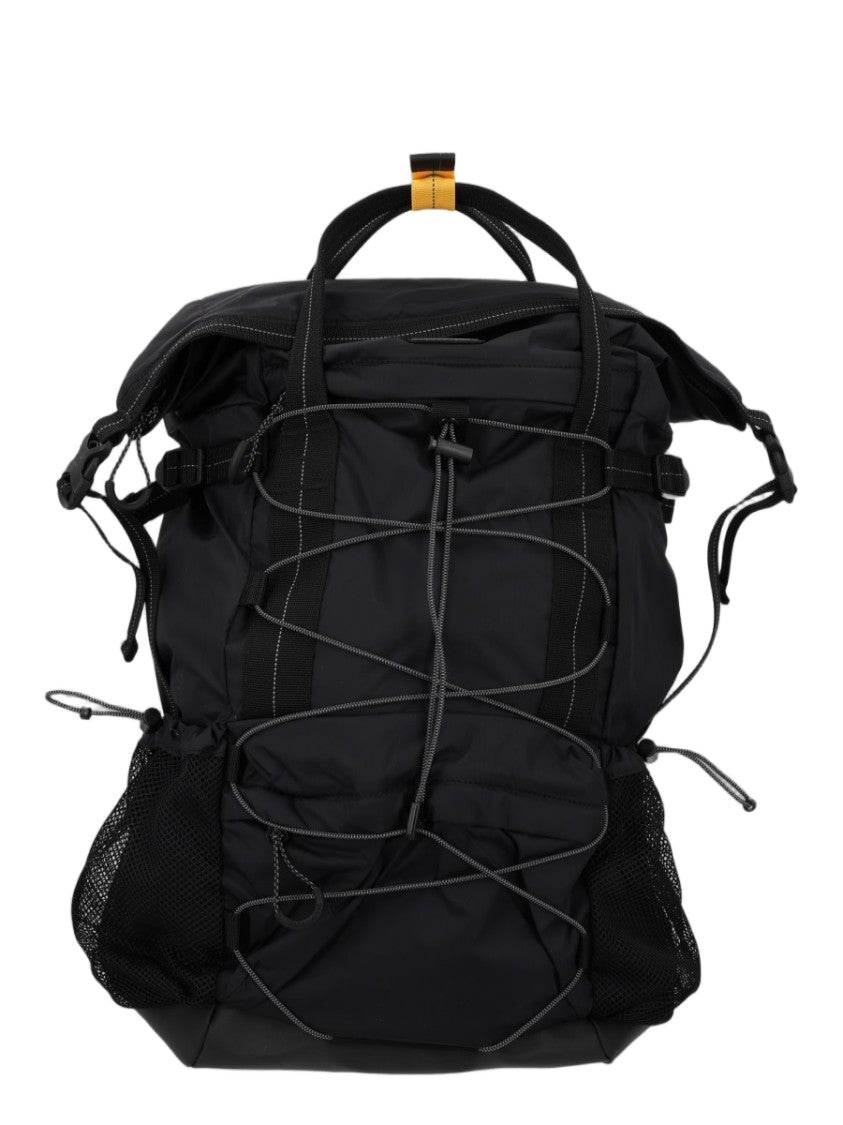 Parajumpers Black Durable Roll-Top Polyamide Backpack