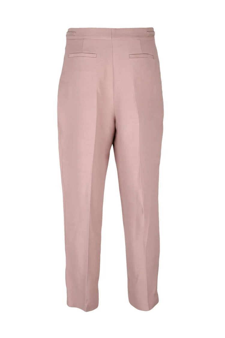 Elisabetta Franchi Wool Silk Trousers - Old Rose
