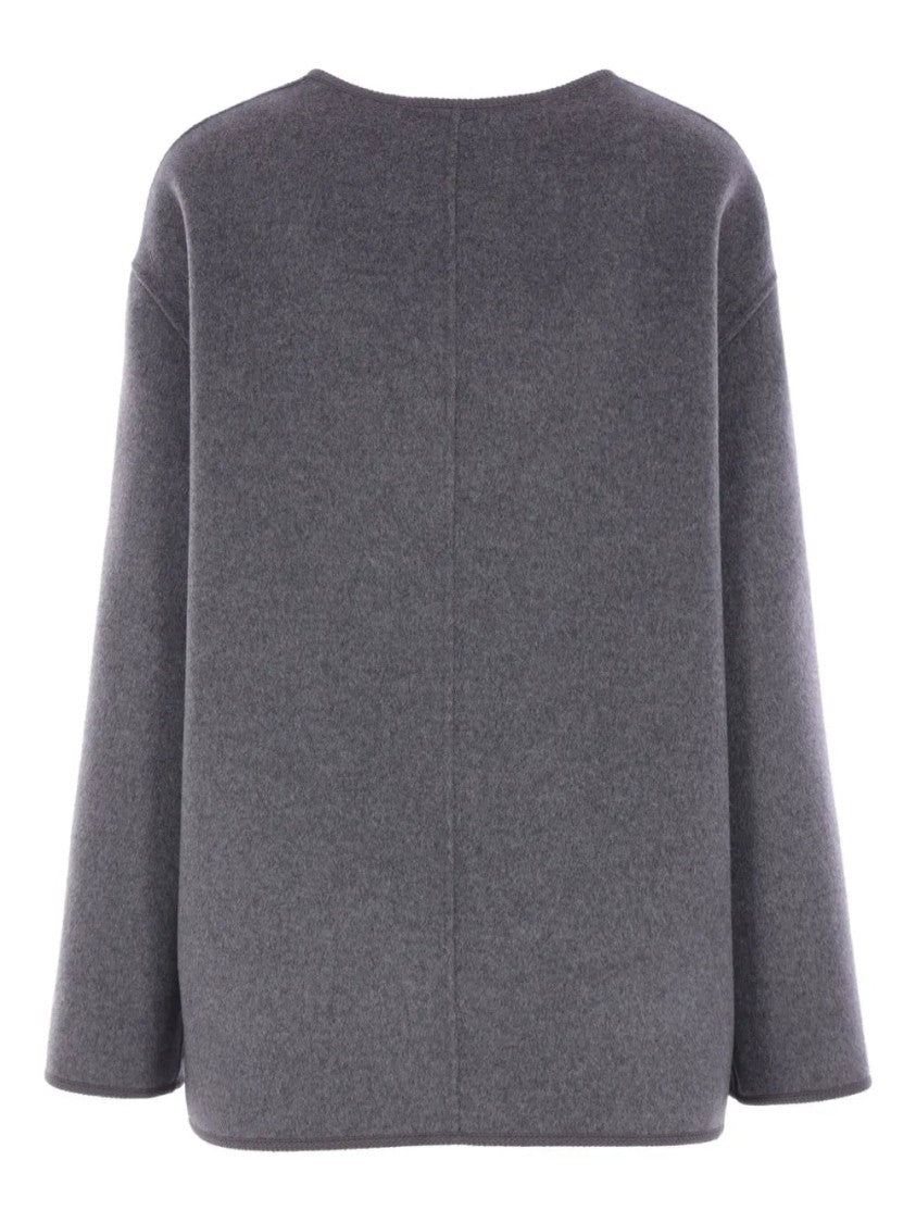 Róhe Embroidered-Trim Crew-Neck Jacket