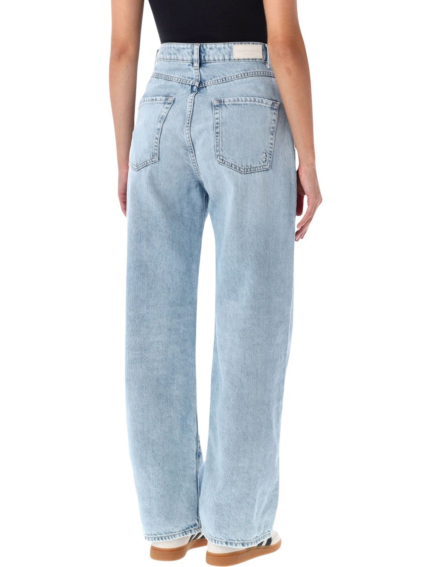 Icon Denim Poppy Smoke Blue High-Waisted Wide-Leg Jeans