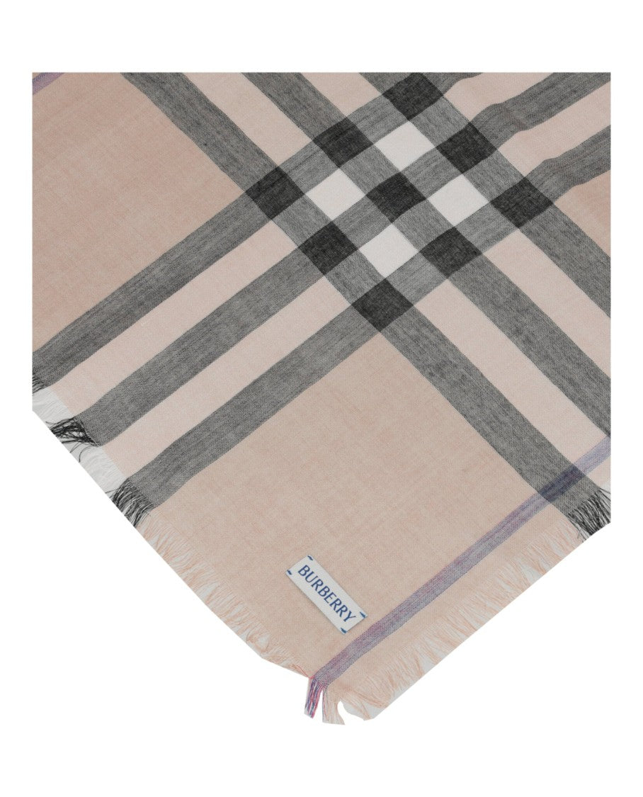 Burberry Large Check Gauze Scarf