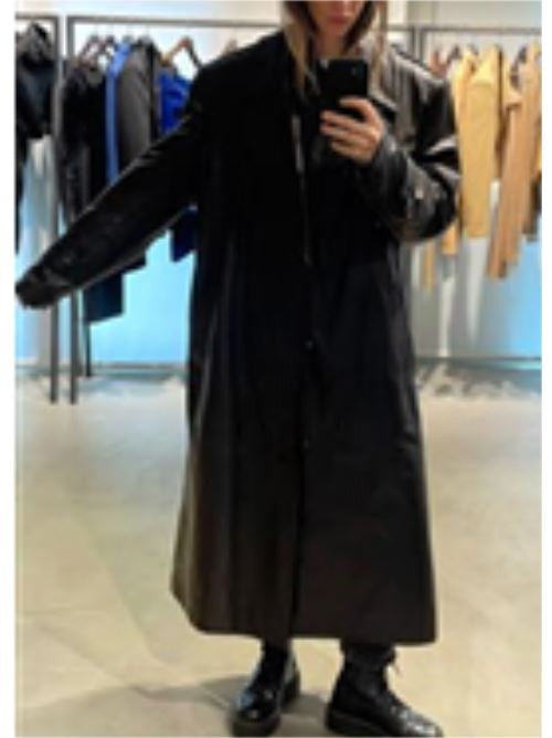 Sportmax Alfeo Leather Trench Coat