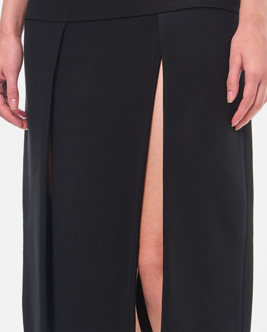 Khaite Kick-Pleat Midi Skirt