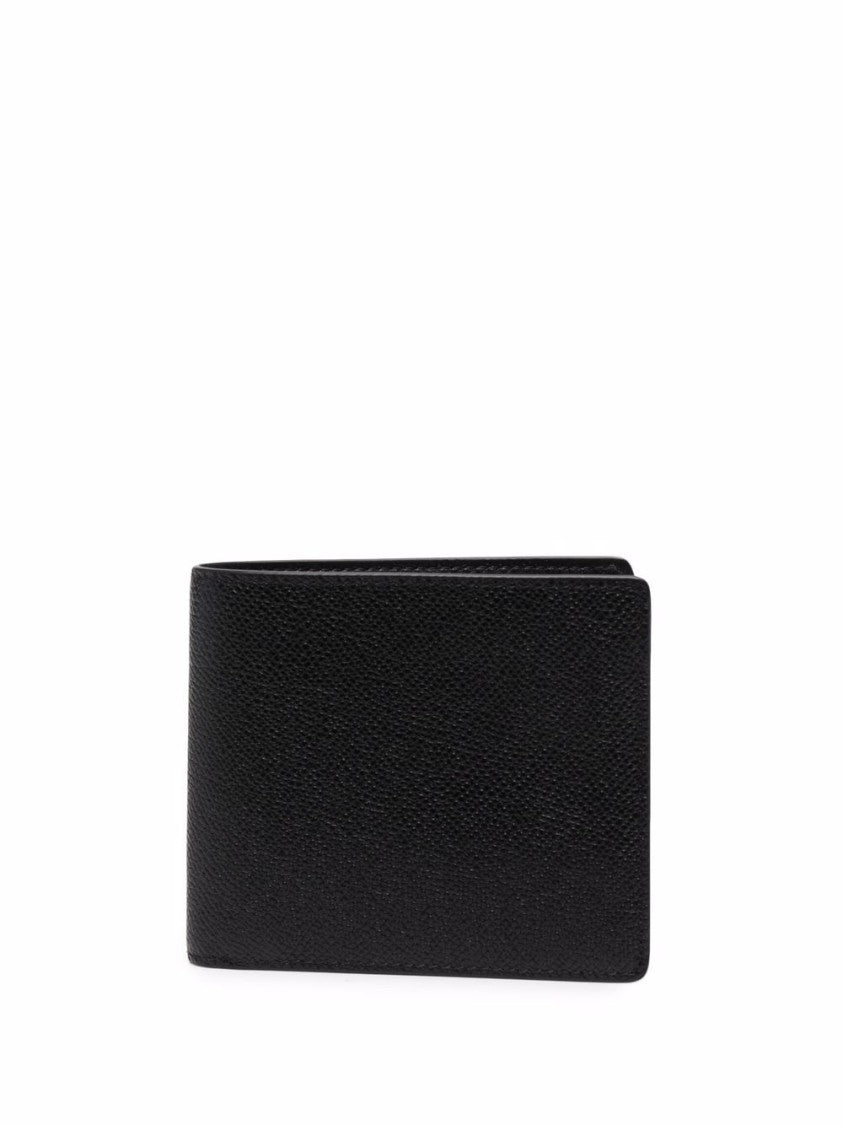 Maison Margiela Textured Black Leather Bi-Fold Card Holder