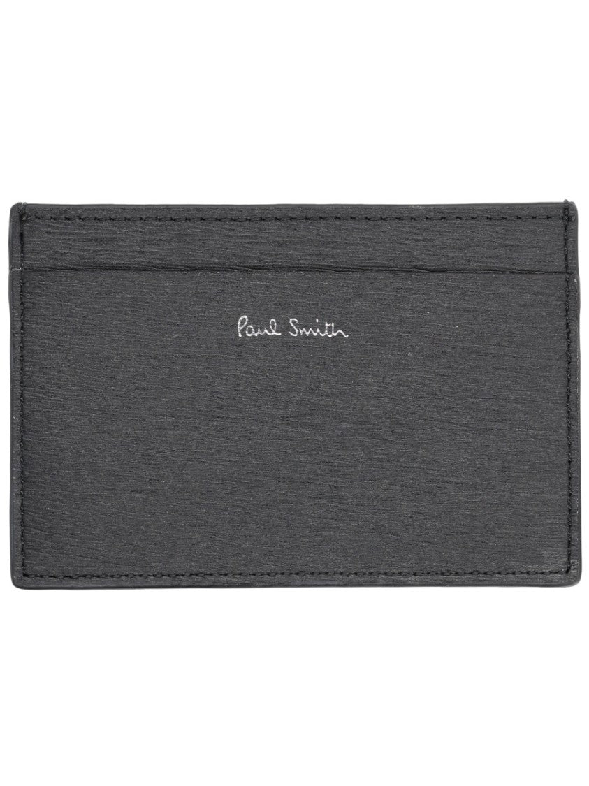 Paul Smith Neutrals Streamlined Fine Stitching Leather Card Holder