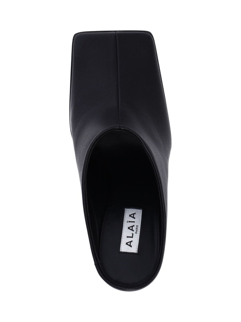 Alaïa Black Soft Square Toe Leather Pumps