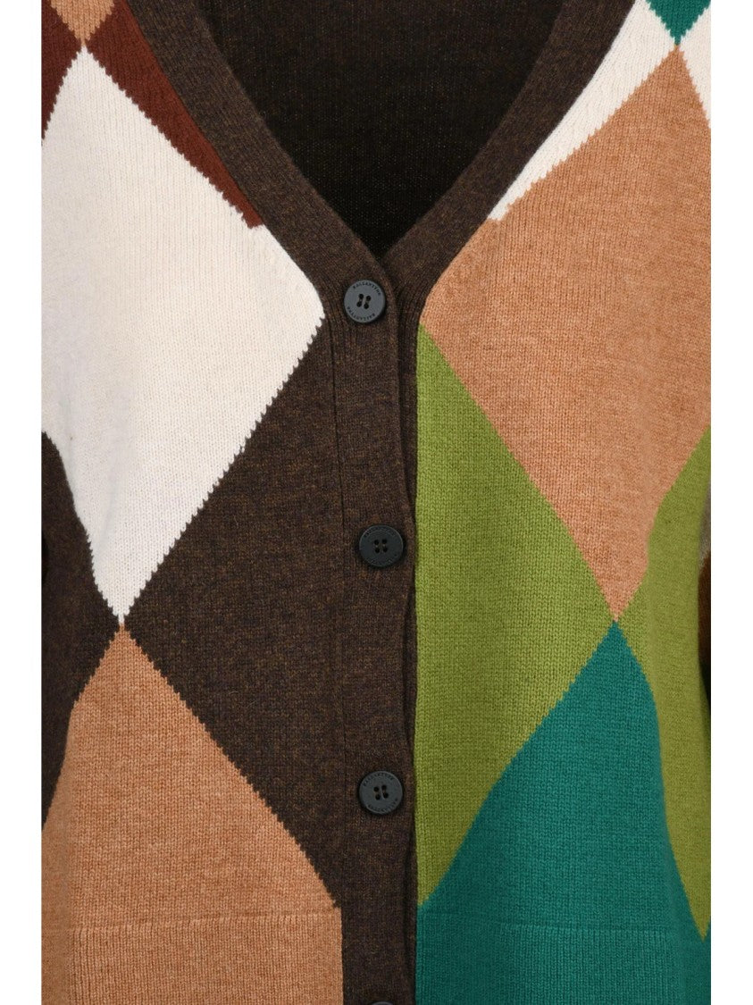 Ballantyne Multicolor Wool Button Cardigan