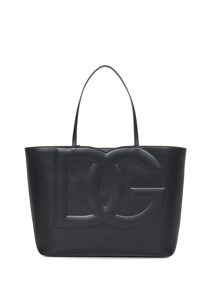 Dolce & Gabbana Black Calf Leather Tote