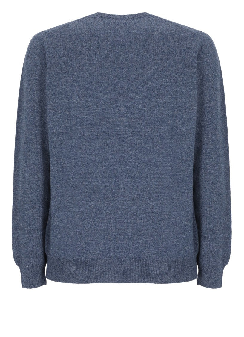 Della Ciana Merino Wool And Cashmere Sweater With Ribbed Detailing