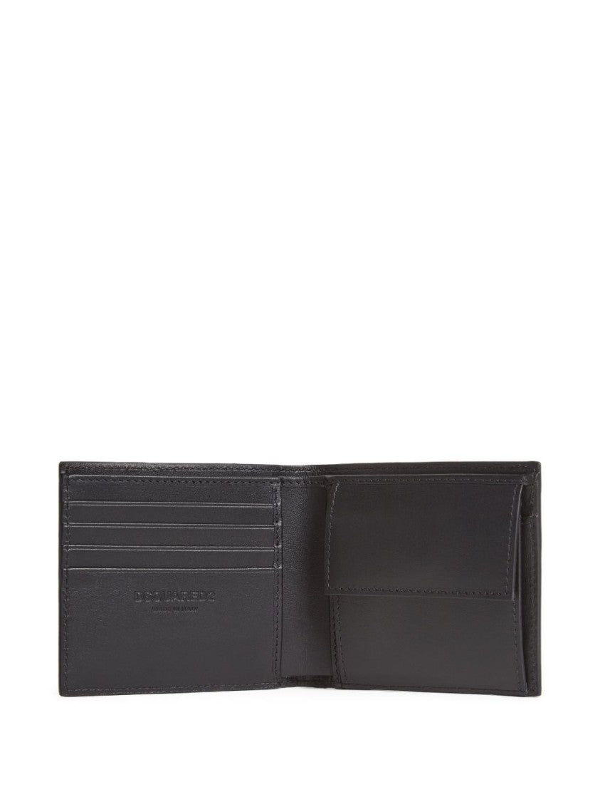 Dsquared2 Bifold Nero Wallet With Embossed Branding