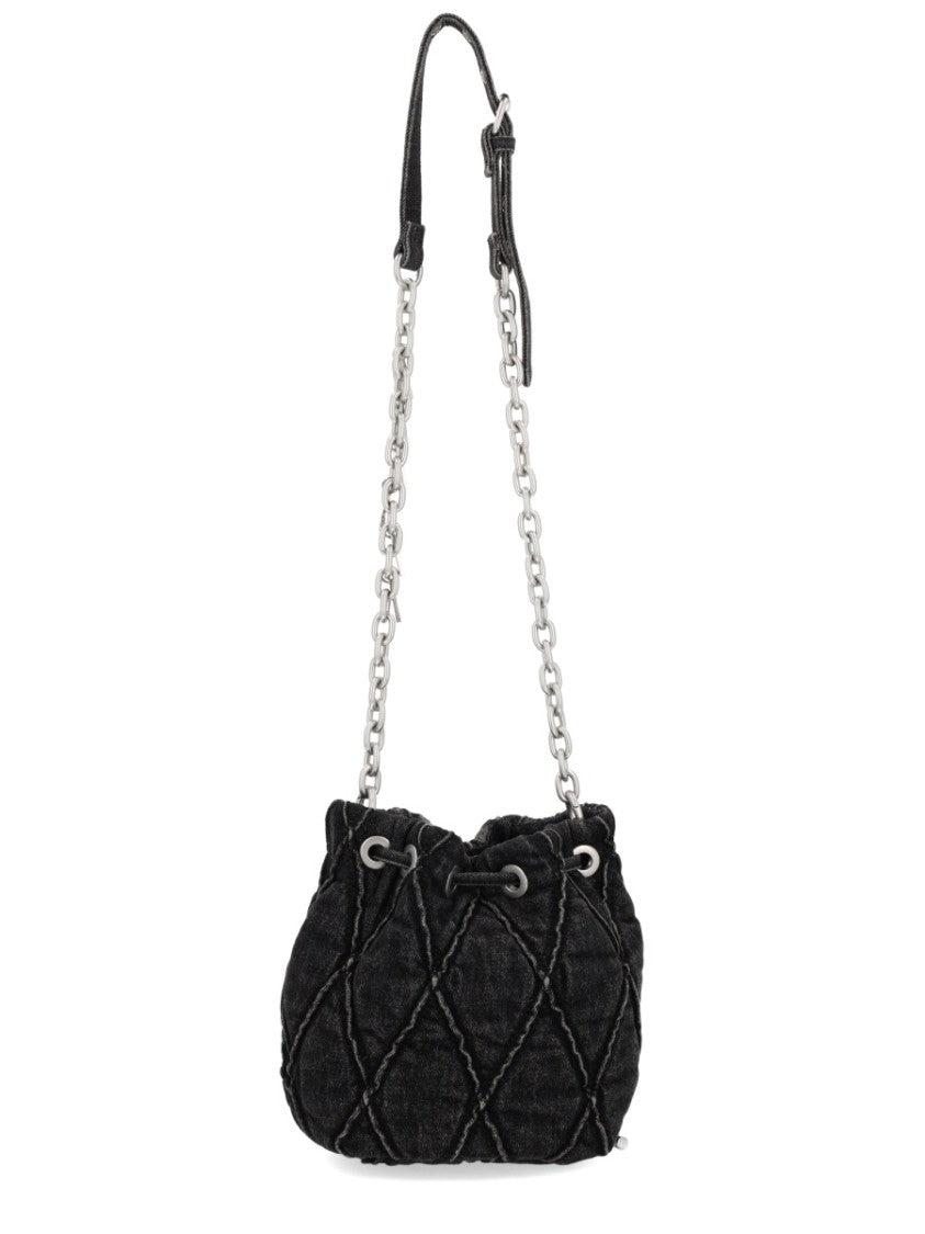 Diesel Quilted Charm-D Bucket S Bag