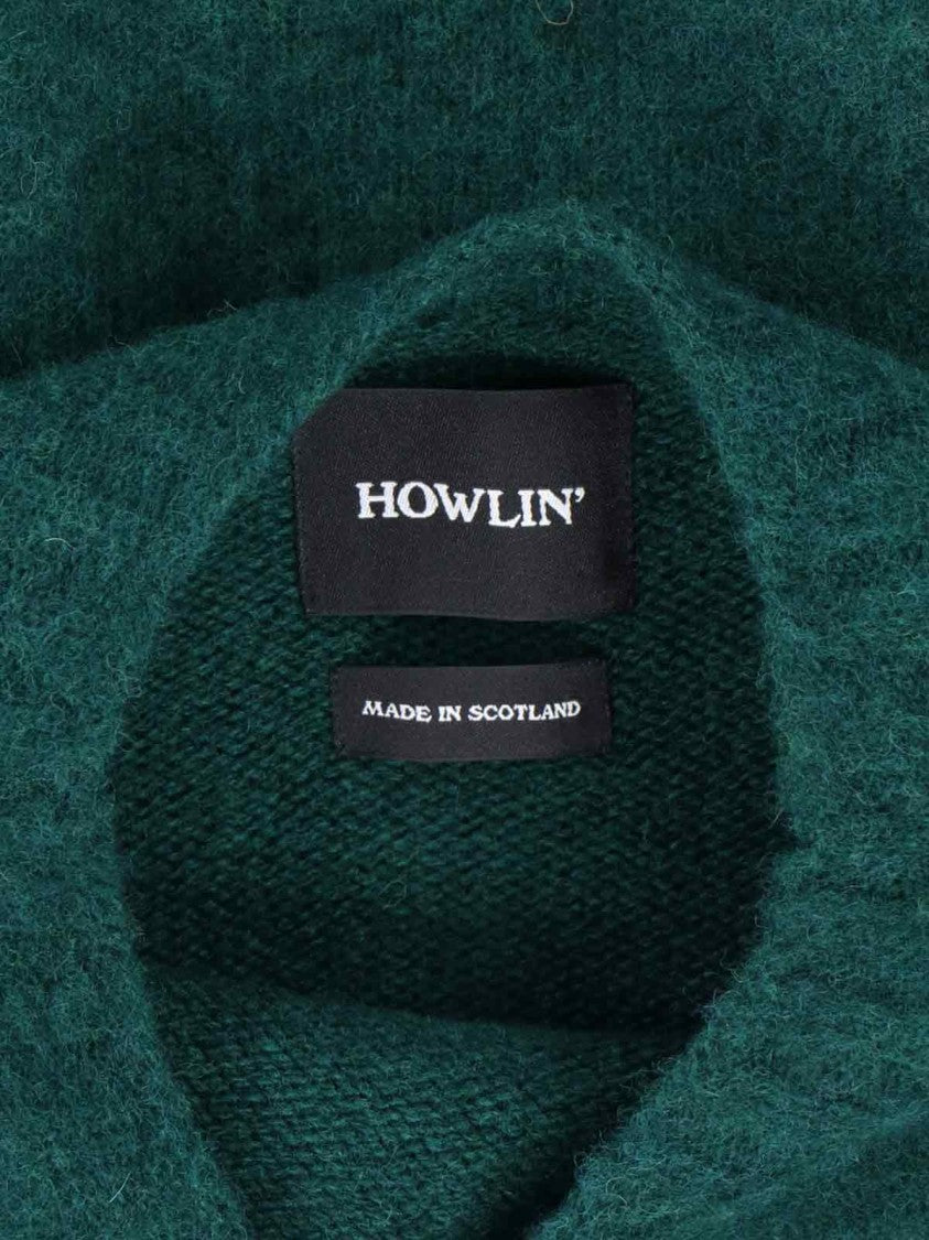 Howlin Classic Knit Sweater With Ribbed Details In Rich Green