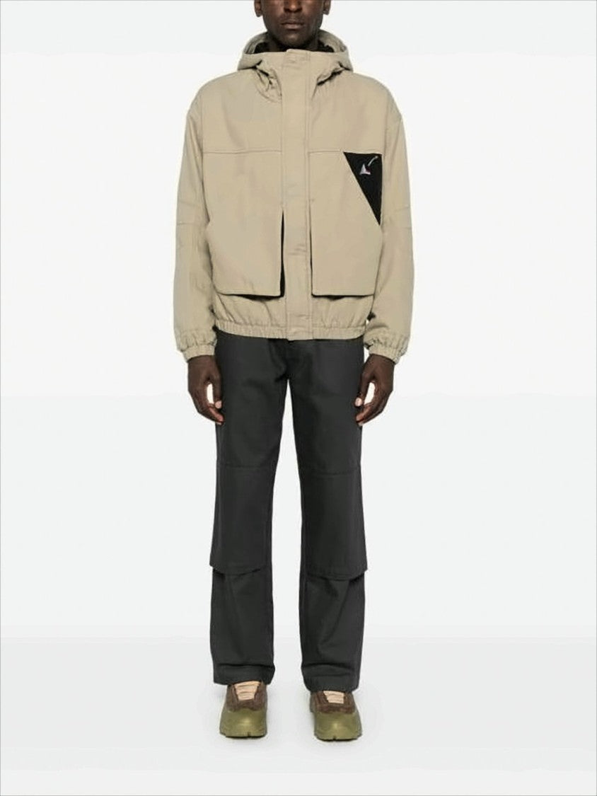 Roa Cropped Hooded Jacket With Triangular Patch Detail