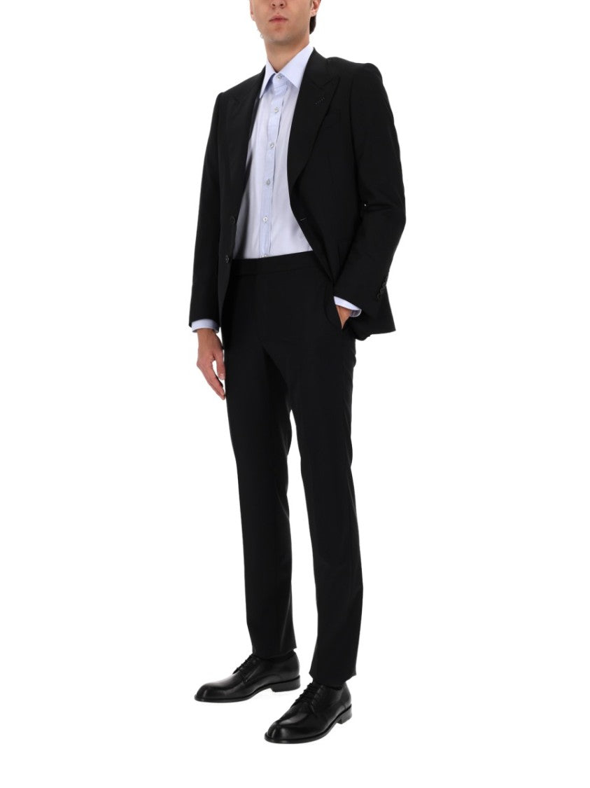 Tom Ford Grand Overcheck Shelton Wool Blazer And Trousers Suit
